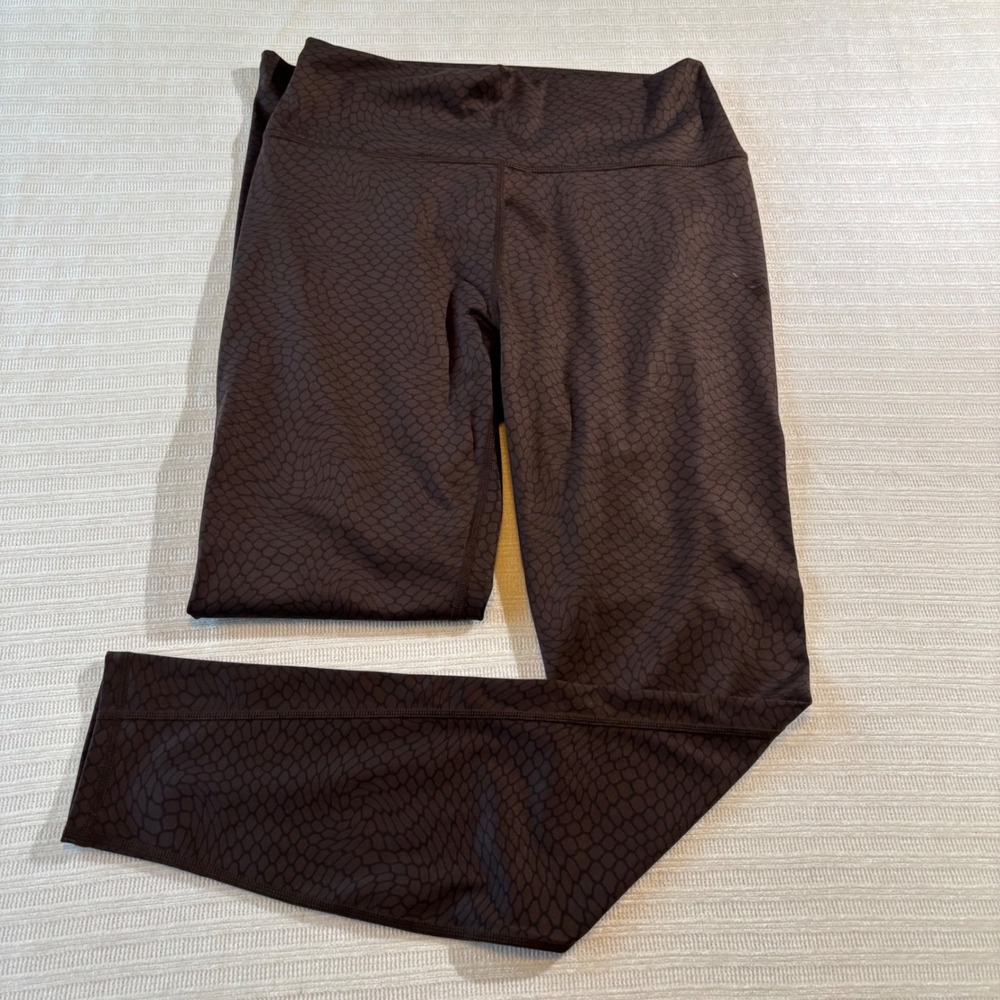 Fabletics Womens‎ Brown Reptile Snakeskin Print High Waisted Leggings Size Small